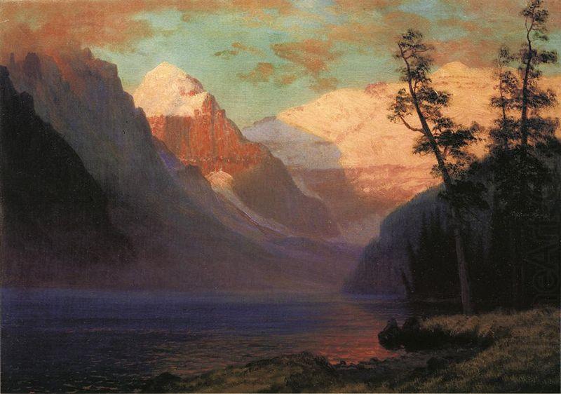 Albert Bierstadt Evening Glow at Lake Louise, Rocky Mountains, Canada china oil painting image